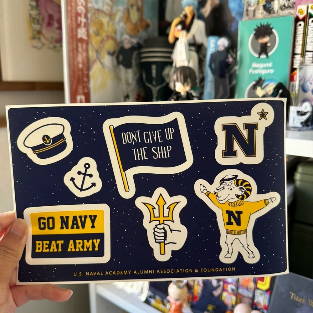 U.S. Navy Naval Academy Design Stickers - Blue and Yellow